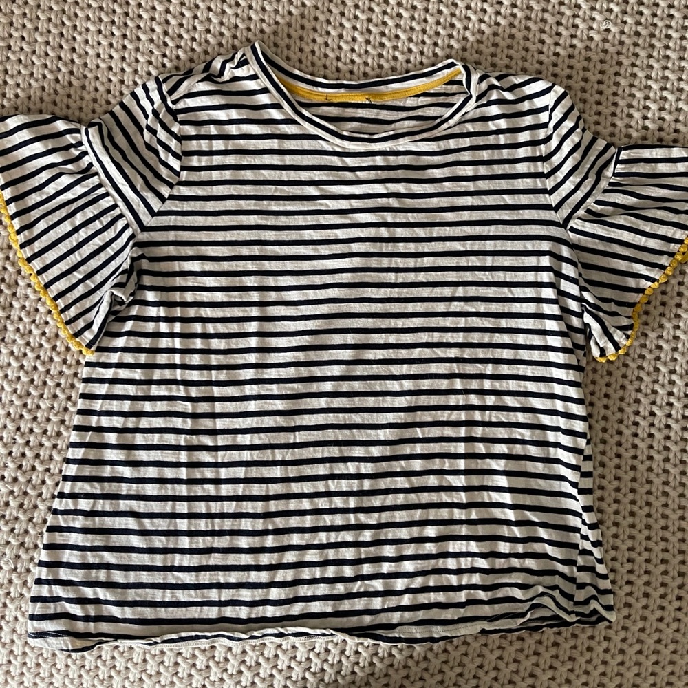 Stripe Short Sleeve Top